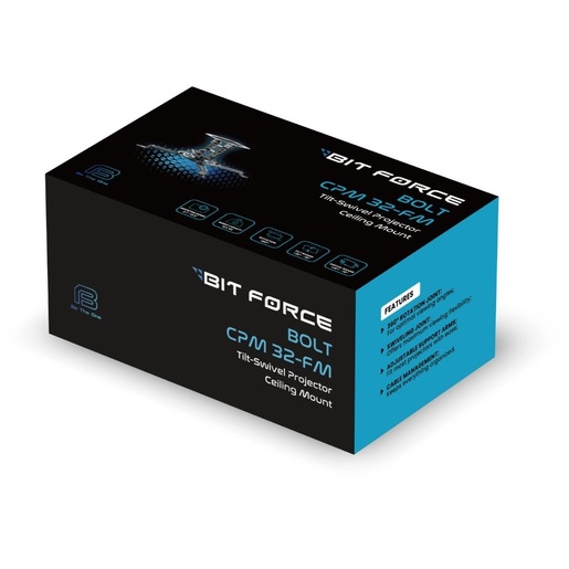 BIT FORCE nagibno-okretni stropni nosač za projektor, BOLT CPM-32-FM, do 13.5 kg
