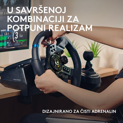 Logitech G923 Driving Force gaming volan + Shifter Logitech Driving Force mjenjač (991-000531)