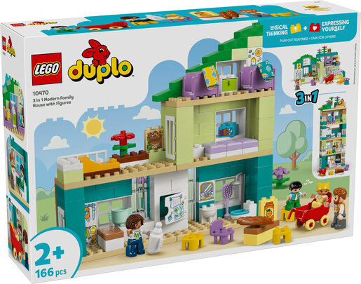 LEGO® DUPLO® Moderna obiteljska kuća 3-u-1 s figurama 10470