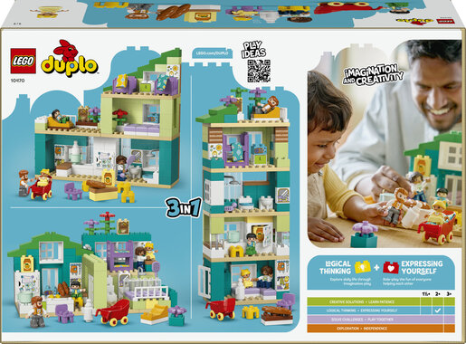 LEGO® DUPLO® Moderna obiteljska kuća 3-u-1 s figurama 10470