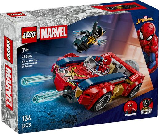 LEGO® Marvel Spider-Man u automobilu protiv Venomiziranog Wolverinea 76336