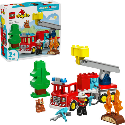 LEGO® DUPLO® Vatrogasni kamion s crijevom i vatrogasac 10473