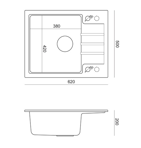 Quadron sudoper PETER 116, taupe/čelik
