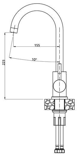 Quadron set LUKE 90, čelik + KATE