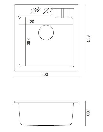 Quadron sudoper PETER 110, biserno bež/čelik