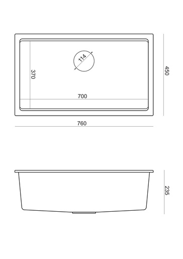 Quadron sudoper LOGAN 110, čisto crna/čisto crna