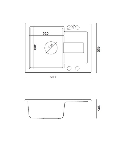 Quadron sudoper CHRISTIAN 116, crna s uzorkom/čelik