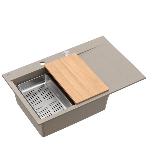 Quadron sudoper JOSH 111, WORKSTATION taupe/čelik s daljinskim upravljanjem