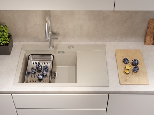 Quadron sudoper JOSH 111, WORKSTATION taupe/čelik s daljinskim upravljanjem