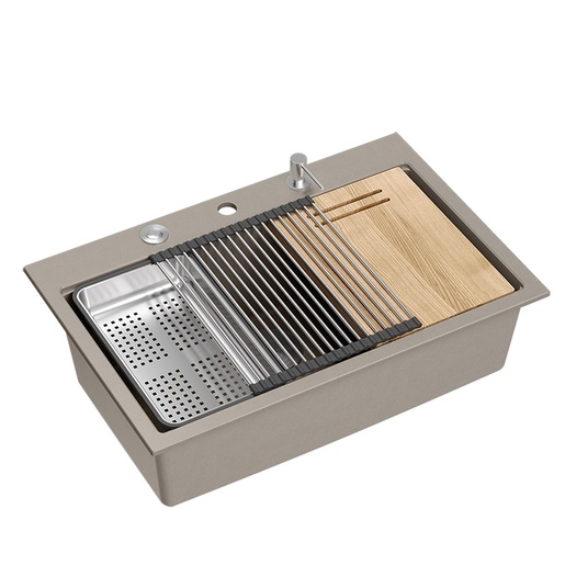 Quadron sudoper MARC WORKSTATION, taupe/čelik s daljinskim upravljanjem