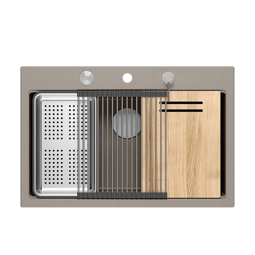 Quadron sudoper MARC WORKSTATION, taupe/čelik s daljinskim upravljanjem