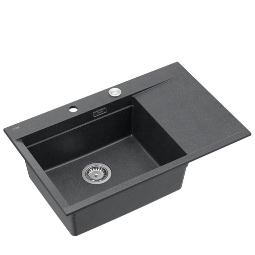 Quadron sudoper JOSH 111, WORKSTATION antracit/čelik s daljinskim upravljanjem