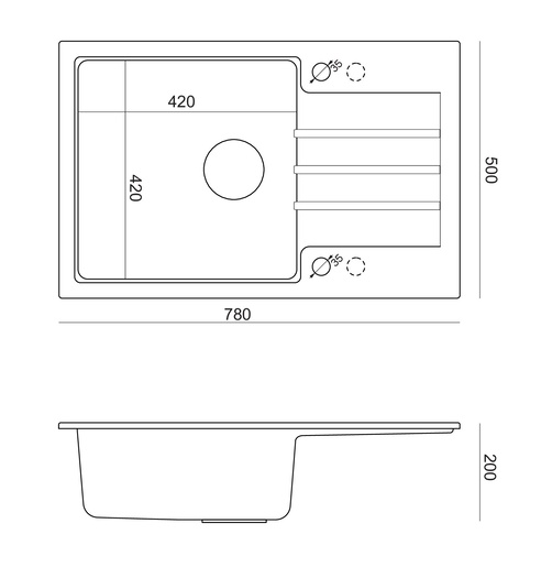 Quadron sudoper PETER 111, taupe/čelik