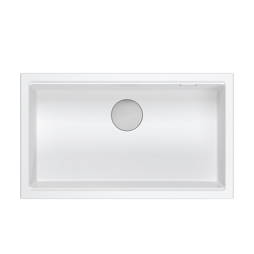 Quadron sudoper LOGAN 110, snježno bijela/čelik, podugradbeni