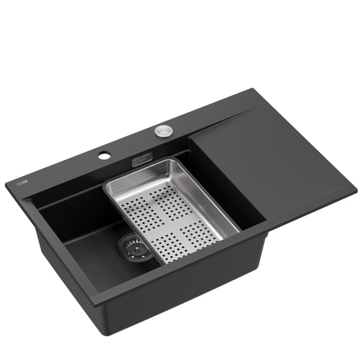 Quadron sudoper JOSH 111, WORKSTATION čisto crna/čelik s daljinskim upravljanjem