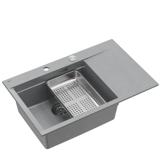 Quadron sudoper JOSH 111, WORKSTATION srebrno siva/čelik s daljinskim upravljanjem