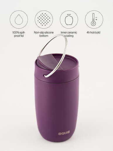 EQUA Cup, termo šalica od nehrđajućeg čelika, Mulberry, 300ml