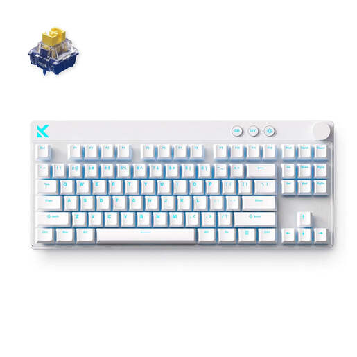 MCHOSE Mix 87, Apollo Magnetic Switch, 80% TKL, bežična gaming tipkovnica, bijela, HR znakovi, MC-Mix87-4