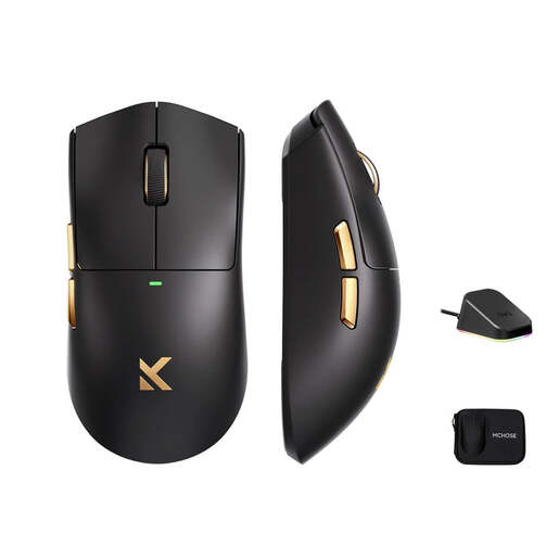 MCHOSE K7 Ultra Lightweight, bežični gaming miš, 42000 DPI, 8K Hz, crni, MC-K7-5