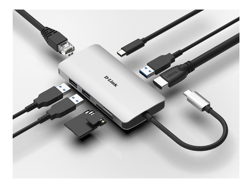 D-Link DUB-M810 USB-C hub 8u1, USB 3.0, HDMI