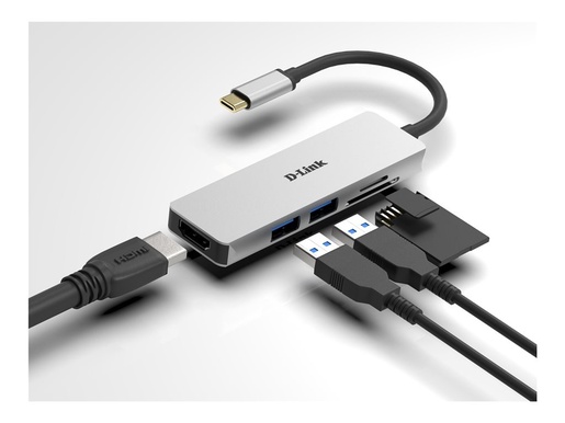 D-Link DUB-M530 USB-C hub 5u1, USB 3.0, HDMI