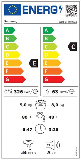 SAMSUNG perilica sušilica rublja WD80T4046CE/LE