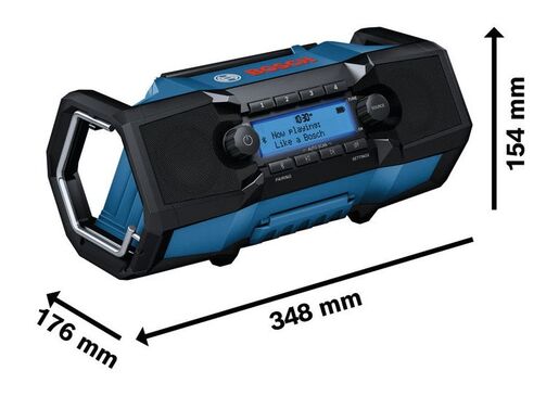 BOSCH Professional aku radio GPB 18V-3 SC, 87,5 - 108 MHz, SAMO ALAT, karton