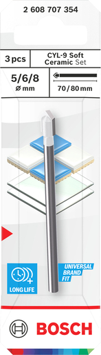 BOSCH Professional set mekih kermaičkih svrdla CYL-9 - 5.5/6/8mm, 3 kom.