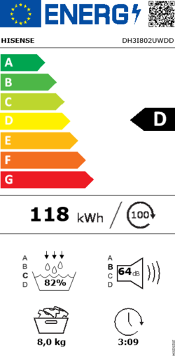 Hisense sušilica rublja DH3I802UWDD