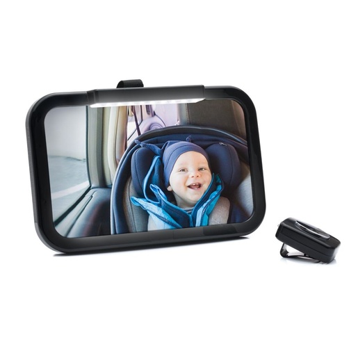 Fillikid ogledalo za auto s LED svjetlom, crno