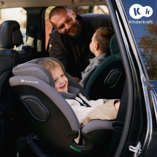 Kinderkraft autosjedalica XRIDER 2 i-Size 0-36 kg (40-150 cm) 360, siva