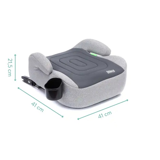 Fillikid Booster/sjedalo za auto (125-150 cm) s Isofix priključkom i držačem za čašu, siva