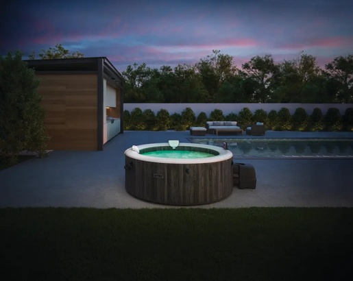 INTEX Greywood Deluxe Round Bubble Spa, masažni bazen za 4 osobe