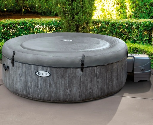 INTEX Greywood Deluxe Round Bubble Spa, masažni bazen za 4 osobe