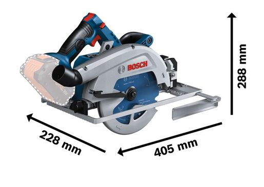 BOSCH Professional aku kružna pila GKS 18V-68, solo alat, L-BOXX