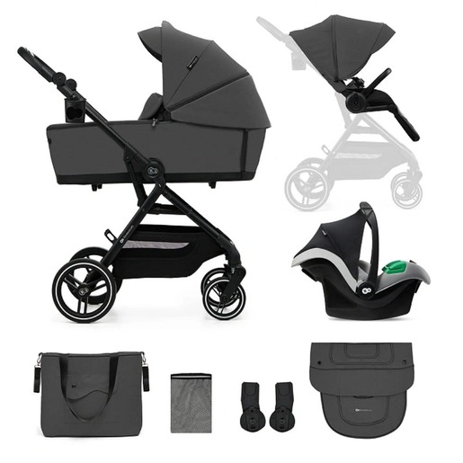 Kinderkraft dječja kolica Yoxi MINK PRO 3u1, Moonlight Grey