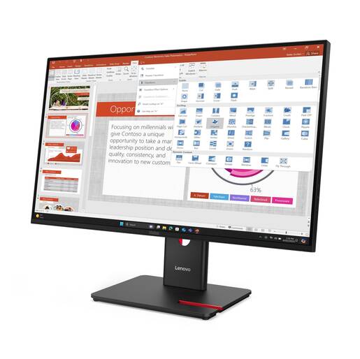Lenovo 27" monitor ThinkVision T27-40, 64A5MAT6EU, IPS Full HD, 120Hz, 4ms, HDMI, DisplayPort, VGA