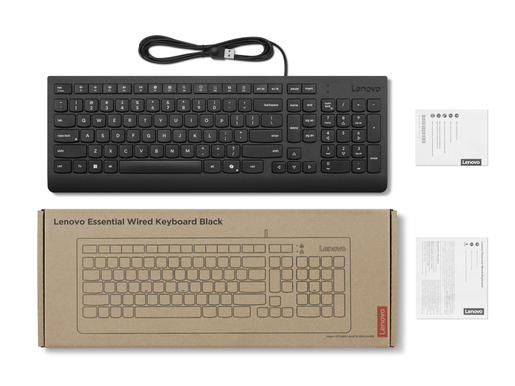 Lenovo žičana tipkovnica Essential Wired Keyboard, HR znakovi, 4Y41R64673