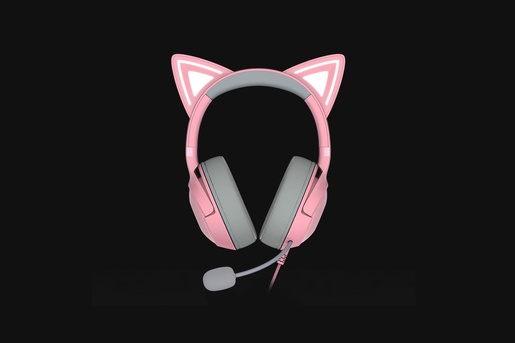Razer Kraken Kitty V2, žične slušalice, on-ear, Quartz Edition, RZ04-04730200-R3M1