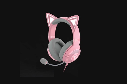 Razer Kraken Kitty V2, žične slušalice, on-ear, Quartz Edition, RZ04-04730200-R3M1