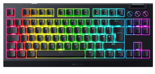 Razer BlackWidow V4 Tenkeyless HyperSpeed, Orange switch, UK ISO, bežična mehanička tipkovnica, veličina TKL, RZ03-05480300-R3W1