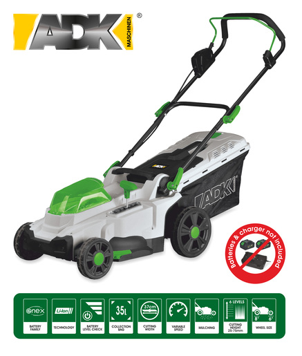 ADK akumulatorska kosilica SF8A110-J, 40V, 3300 o/min, širina košnje 370mm, košara za travu 35 L