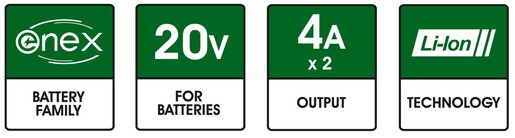ADK brzi dvostruki punjač za enex baterije 4A SF8M249, 20V