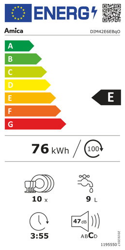 Amica perilica posuđa DIM42E6EBqO