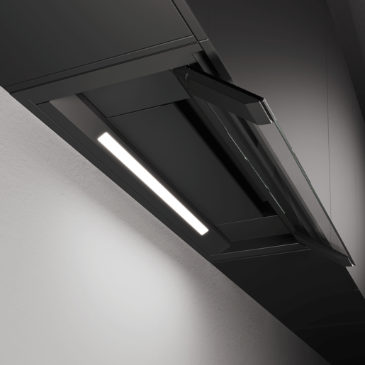 Fim airworks kuhinjska napa Castore 120 Crna Mat + staklo