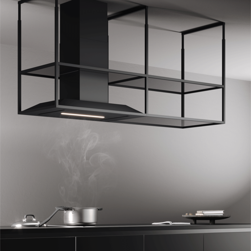 Fim airworks kuhinjska napa Perseus 90 Crna Mat + Dimljeno staklo