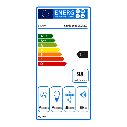 Fim airworks kuhinjska napa Mensa 150 Crna Mat