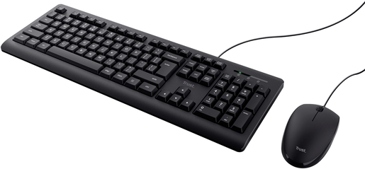 Trust 24645, gaming tipkovnica i miš, US, crni