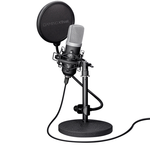 Trust GXT 252 Emita, USB mikrofon za streamanje, crni