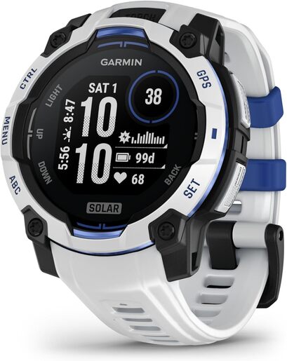 Garmin Instinct 3, 45mm, Solar Whitestone Bolt Blue, 010-02934-03, pametni sat        